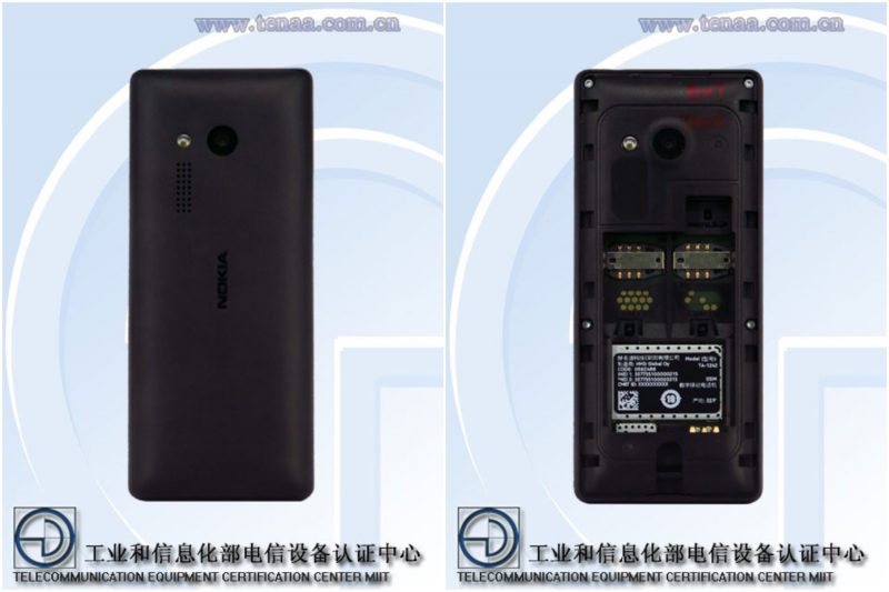 Nokia TA-1242 kiinalaisviranomaisen TENAAn kuvissa.