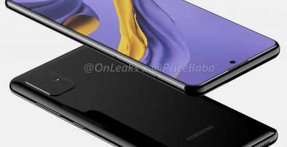 Samsung Galaxy A51 -mallinnos. Kuva: OnLeaks / Pricebaba.