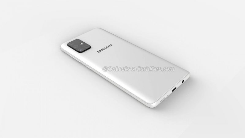 Samsung Galaxy A71. Kuva: OnLeaks / CashKaro.