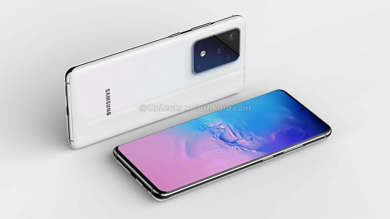 Samsung Galaxy S11+:n / S20 Ultran aiempi mallinnos. Kuva: OnLeaks / CashKaro.