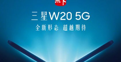 China Telecom -operaattorin julkaisema Samsung W20 5G -ennakkokuva.
