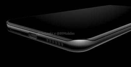 Huawei P40 Prohon näyttää olevan tulossa neljälle reunalle kaartuva näyttö. Kuva: OnLeaks / 91mobiles.
