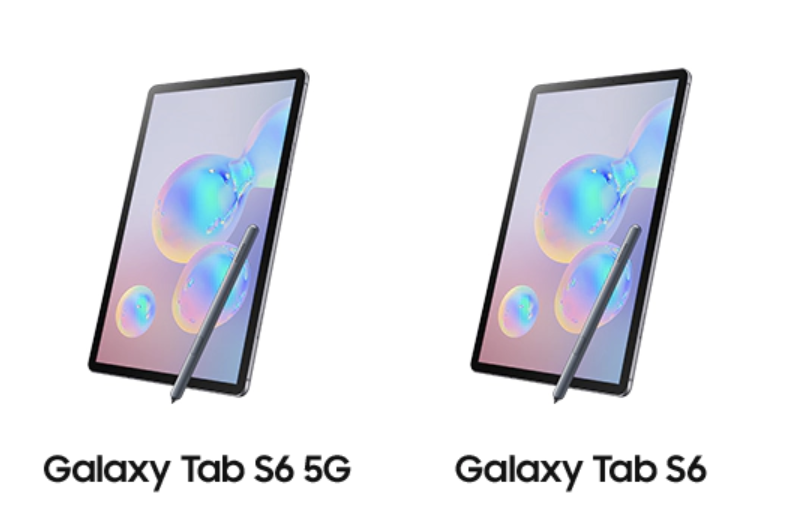 Kuvankaappaus Samsungin mainoksesta Etelä-Koreassa. Galaxy Tab S6 5G on jo listattu perusmallin rinnalla.