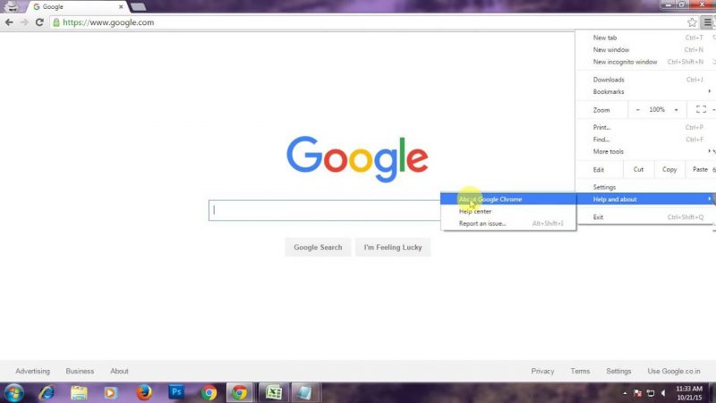 Google Chrome Windows 7:ssä.