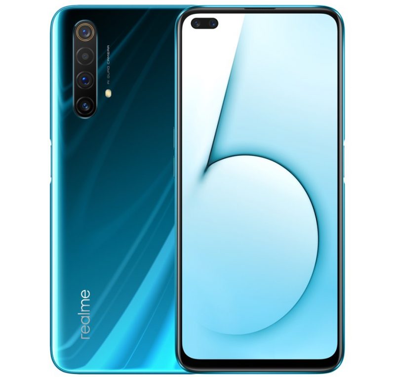 Realme X50 5G:ssä on 6,57 tuuman näyttö, kaksi etukameraa ja neljä takakameraa.