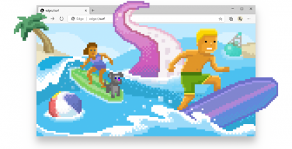 Microsoftin Edge-selaimeen on lisätty surffauspeli.