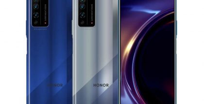 Honor X10 Pro (sininen) ja Honor X10 (harmaa) vuotaneessa kuvassa.
