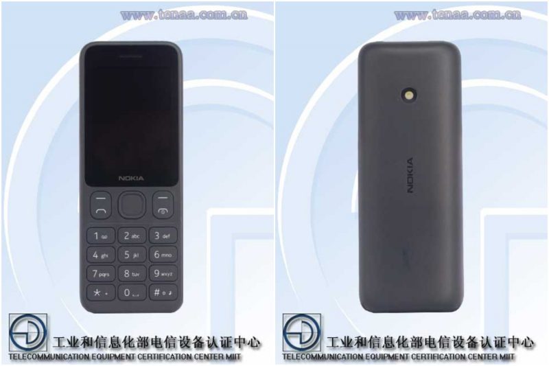 Nokia-peruspuhelin mallikoodilla TA-1253 kiinalaisen TENAA-viranomaisen kuvissa.