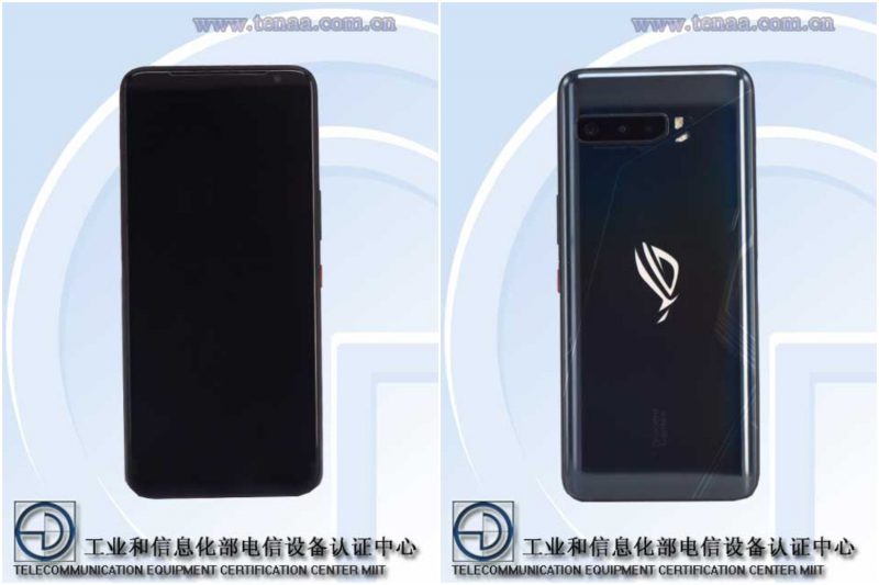 Asus ROG Phone 3 kiinalaisviranomaisen TENAAn kuvissa.