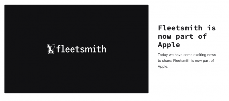 Apple osti Fleetsmithin.