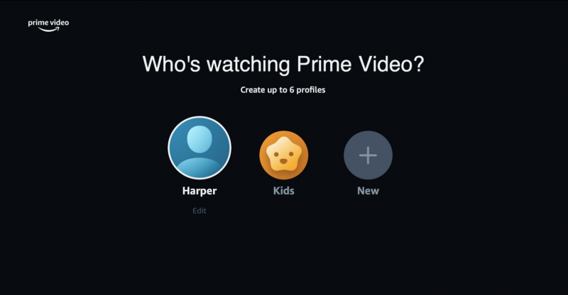 Amazon Prime Videoon voi luoda myös lapsille profiilin.