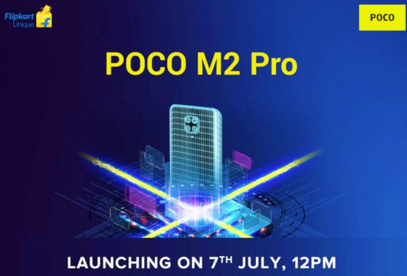 Poco M2 Pro julkistetaan 7. heinäkuuta Intiassa.