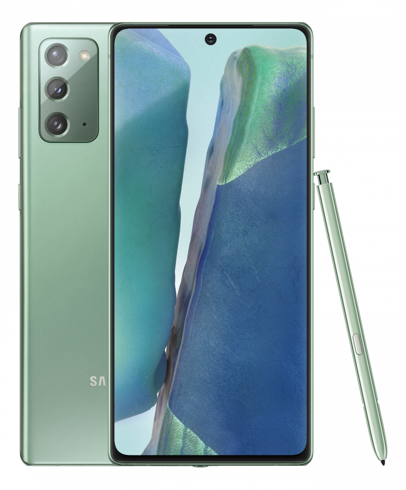 Samsung Galaxy Note20, Mystic Green.