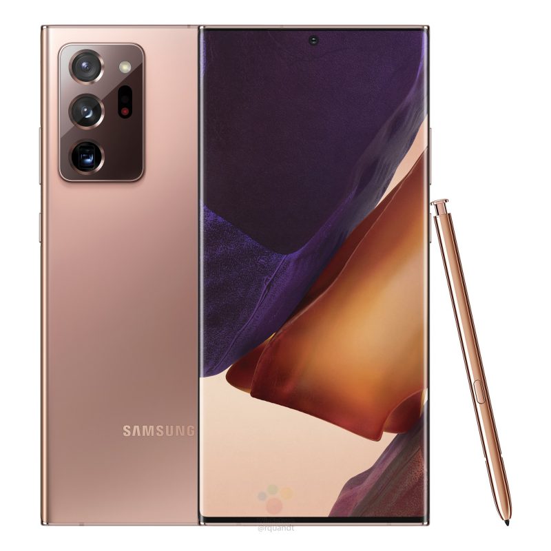 Samsung Galaxy Note20 Ultra Mystic Bronze -värissä. Kuva: WinFuture.de.