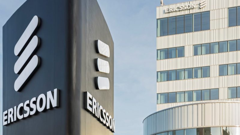 Ericsson logo.