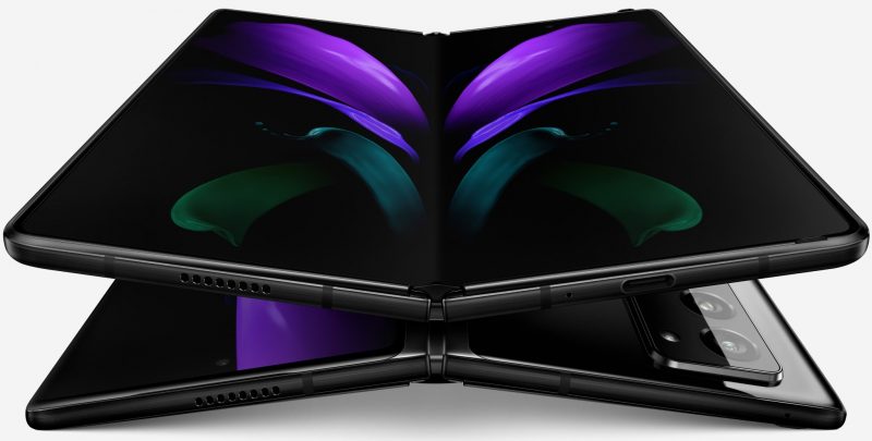 Samsung Galaxy Z Fold2, Mystic Black -värissä. Kuva: Evan Blass / evleaks.