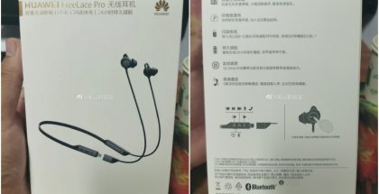 Huawei FreeLace Pro -kuulokkeiden myyntipakkauksesta vuotaneet kuvat.