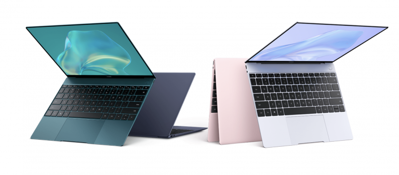 Huawei MateBook X 2020:n neljä eri värivaihtoehtoa.
