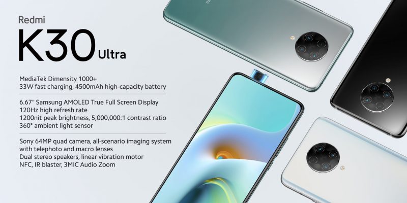 Redmi K30 Ultra on Xiaomin päivän toinen älypuhelinuutuus.