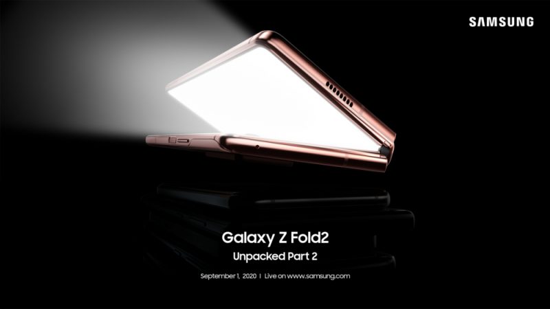 Samsung Galaxy Z Fold2:sta kerrotaan lisää 1. syyskuuta.