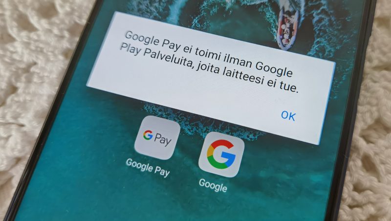 Osa Google-sovelluksista on asennettavissa honor 9X Prolle helposti, mutta esimerkiksi Google-sovellus ja Google Pay eivät asennuttuaankaan toimi.