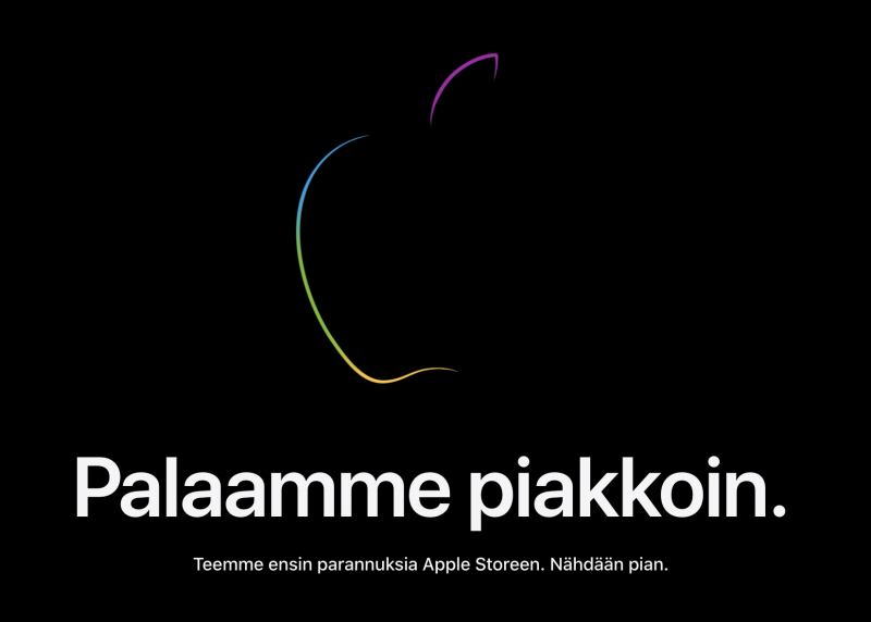 Applen verkkokauppa on perinteiseen tapaansa sulkeutunut tilauksilta ennen illan uusia julkistuksia.