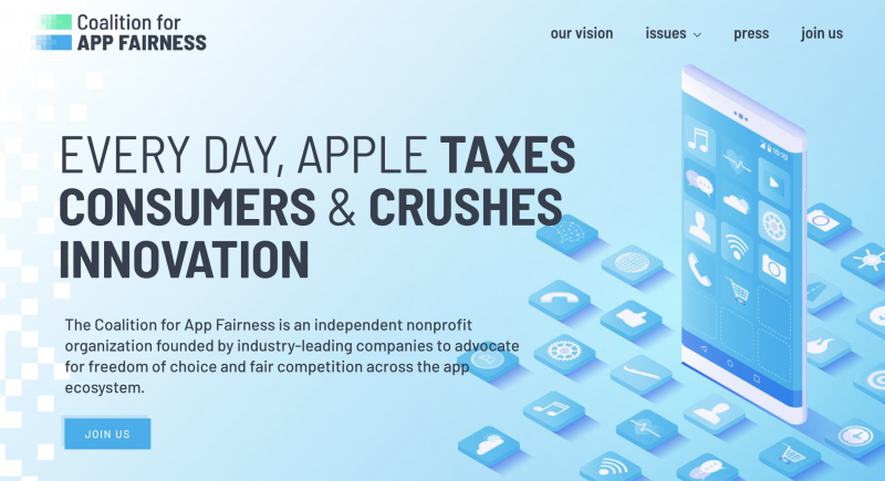 Coalition for App Fairness houkuttelee lisää sovelluskehittäjiä mukaan yhteenliittymään.