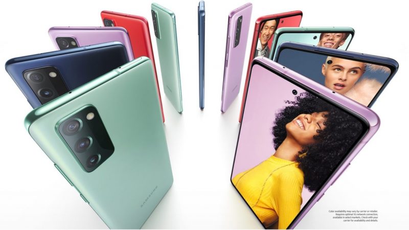 Samsung Galaxy S20 FE eri väreissä. Kuva: Evan Blass / evleaks.