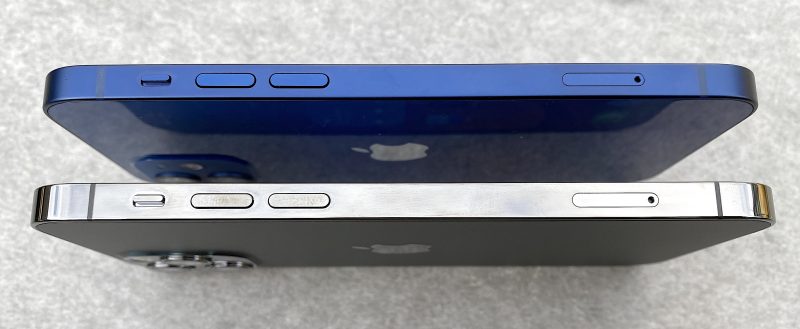 iPhone 12 -mallien kyljet ovat jälleen tasaiset.