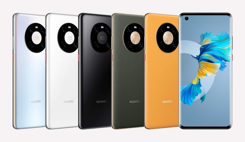 Huawei Mate40:n kaikki eri värivaihtoehdot.