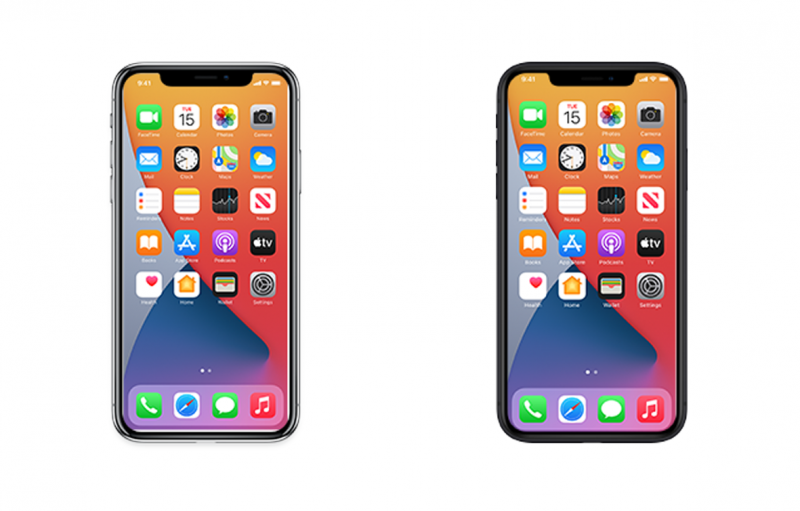 Applen sivuilta paljastui joukko uusien iPhone-mallien kuvakkeita. Vertailukuvassa oikealla.