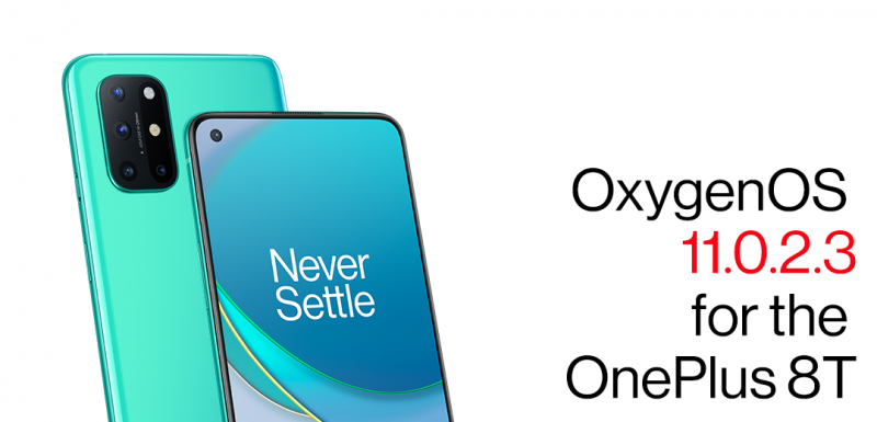 OnePlus 8T sai OxygenOS 11.0.2.3 -päivityksen.