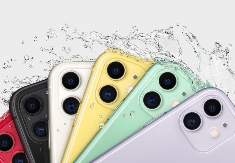 Aiempi iPhone 11 eri väreissä, joista yksi oli keltainen.