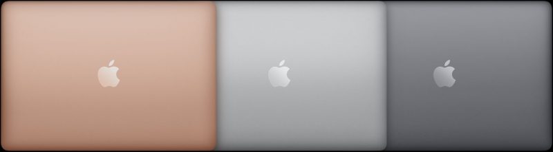 MacBook Airin värivaihtoehdot.