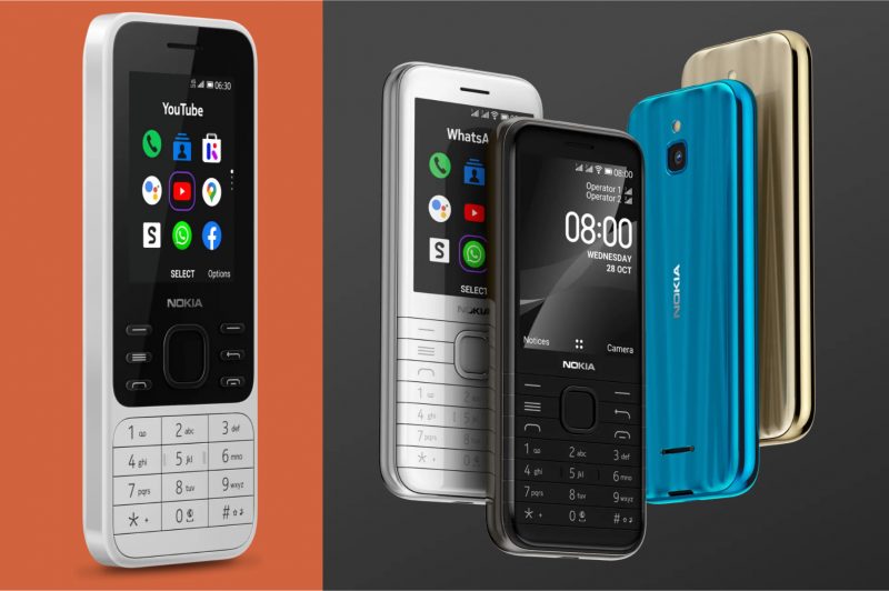 Nokia 6300 4G ja Nokia 8000 4G.
