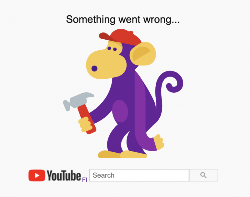 YouTube ei toimi.