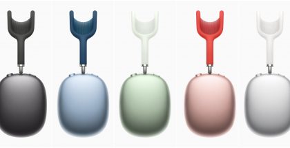 AirPods Max -kuulokkeet eri väreissä.