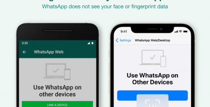 WhatsApp suojaa tilin linkittämistä jatkossa vaatimalla kasvojen- tai sormenjäljen tunnistamista, mikäli mahdollista.
