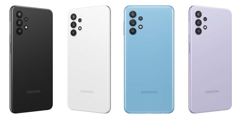 Samsung Galaxy A32 5G:n värivaihtoehdot.