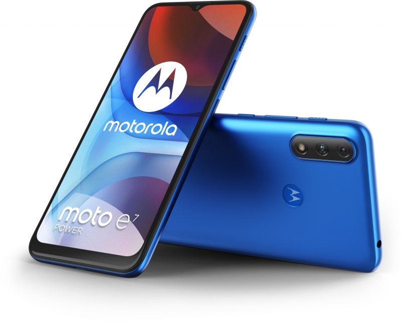 Motorola Moto E7 Power sinisenä värivaihtoehtona. Kuva: WinFuture.de.