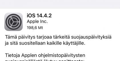 iOS 14.4.2 on ladattavissa iPhoneille.