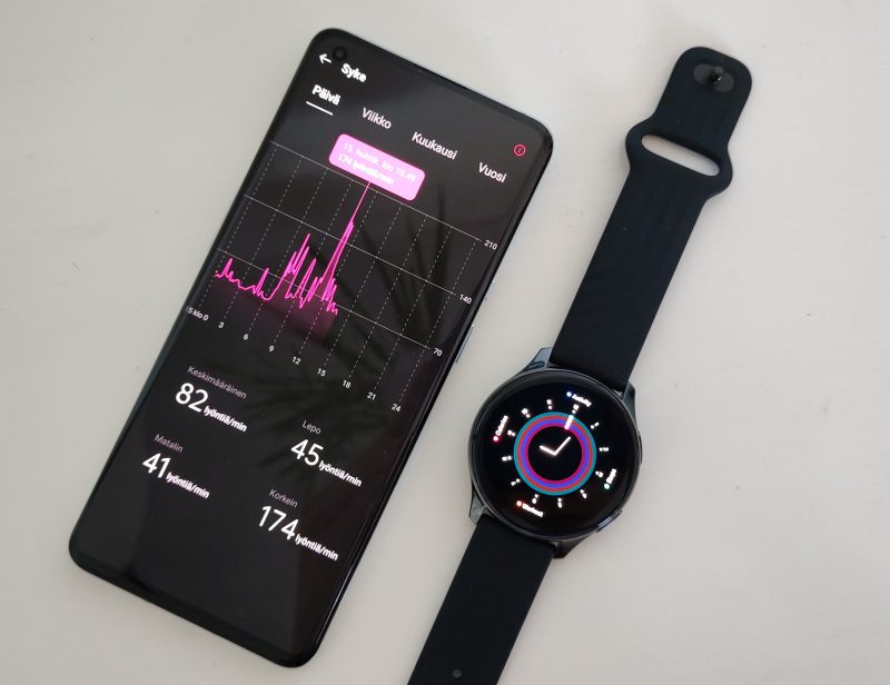 OnePlus Health -sovellus on OnePlus Watchin kumppani älypuhelimella.