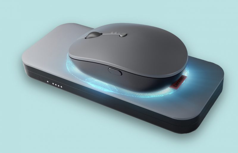 Lenovon Go-hiiren voi ladata langattomasti, vaikkapa varavirtalähteestä tai muulla latausalustalla.