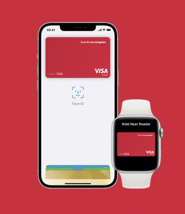Bank Norwegian -kortin saa nyt lisättyä Apple Pay -palveluun.