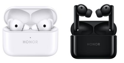 Honor Earbuds 2 Lite -kuulokkeiden värivaihtoehdot ovat valkoinen Glacier White sekä musta Midnight Black.