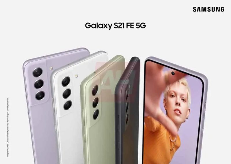 Samsung Galaxy S21 FE 5G eri väreissä. Kuva: Android Headlines.