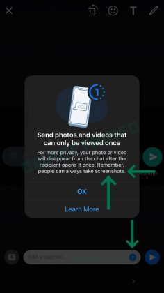 Vain kerran katsottavat kuvat ja videot ovat nyt testissä WhatsAppin iPhone-sovelluksenkin beetatestiversiossa. Kuva: WABetaInfo.