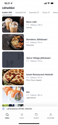 ePassi ja näin tätä nykyä myös Finnair Plus -pisteet käyvät maksutapana laajasti eri ravintoloissa.