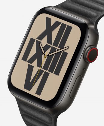 Apple Watch Edition -versio Series 6 -älykellosta Space Black -värissä.