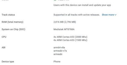 Motorola Moto Tab G20 -tabletin tiedot Google Play Consolessa.
